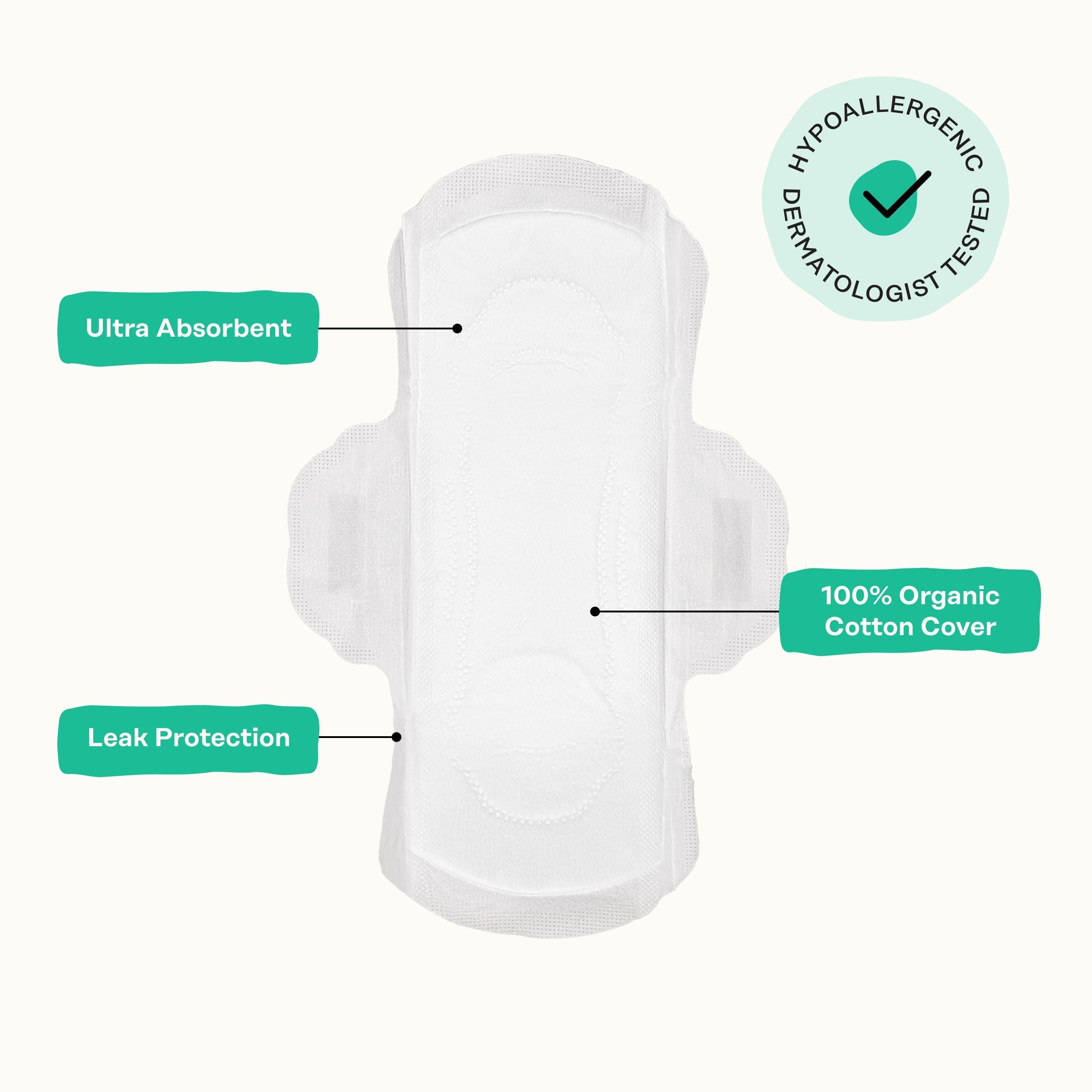 Incontinence Cooling Herbal Infusion 100% Organic Cotton Cover Liners